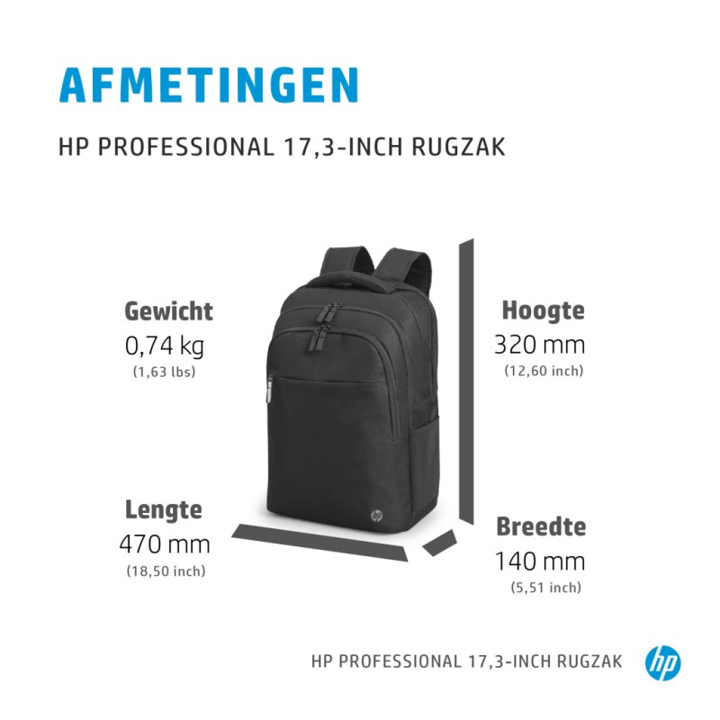 Nahrbtnik za notesnik 43,9 cm (17,3″) HP Business črn (500S6AA) HP Nahrbtnik za notesnik 43,9 cm (17,3″) HP Business črn (500S6AA)