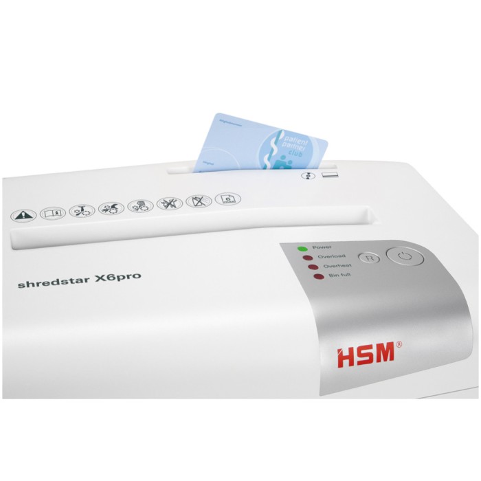 Uničevalec dokumentov HSM X6PRO do 6 listov 20L 220mm Uničevalec dokumentov HSM X6PRO do 6 listov 20L 220mm