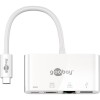 Priklopna postaja USB-C => HDMI ETH LAN 1x USB 3.0 1x USB-C PD 60W Goobay bel (62105)