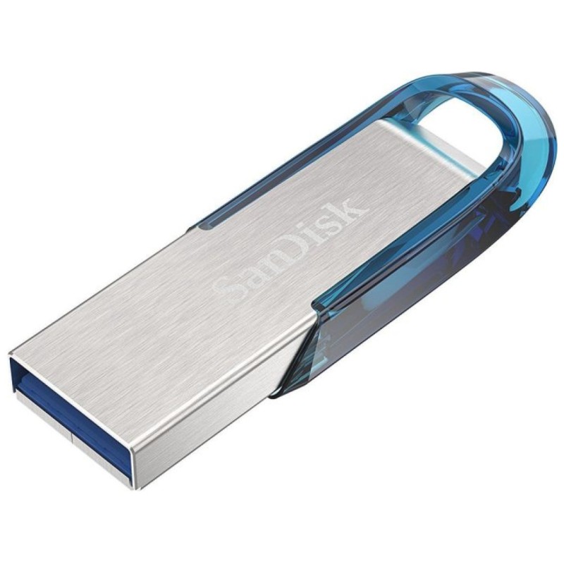 Spominski ključek 64GB USB 3.0 Sandisk Ultra Flair 150MB/s - kovinski/brez pokrovčka/moder-srebrn (SDCZ73-064G-G46B) SANDISK Spominski ključek 64GB USB 3.0 Sandisk Ultra Flair 150MB/s - kovinski/brez pokrovčka/moder-srebrn (SDCZ73-064G-G46B)