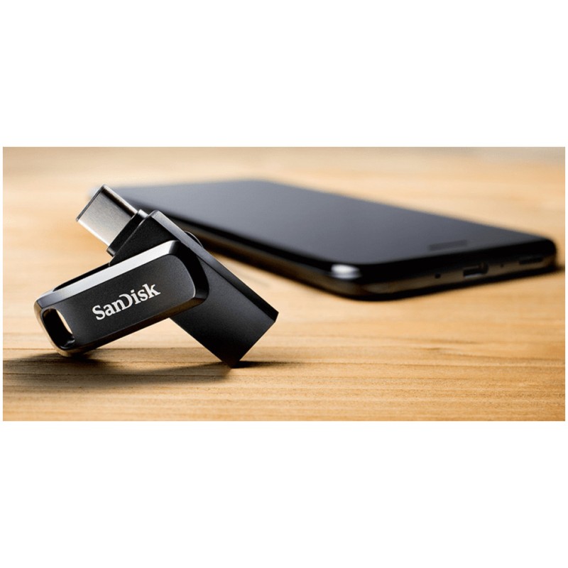 Spominski ključek 64GB USB 3.2/USB-C USB-C Sandisk Dual Drive Go 150MB/s plastičen vrtljiv črn (SDDDC3-064G-G46) SANDISK Spominski ključek 64GB USB 3.2/USB-C USB-C Sandisk Dual Drive Go 150MB/s plastičen vrtljiv črn (SDDDC3-064G-G46)