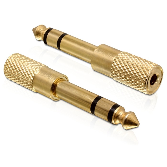 Adapter-AVDIO Jack 3,5Ž - 6,35M Delock (65361) Adapter-AVDIO Jack 3,5Ž - 6,35M Delock (65361)