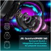 Slušalke žične JBL naglavne USB Quantum One črne RGB (JBLQUANTUMONEBLK)