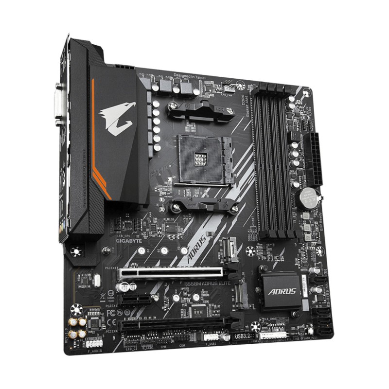 Osnovna plošča AM4 GigaByte B550M AORUS ELITE microATX DVI-D HDMI GIGABYTE Osnovna plošča AM4 GigaByte B550M AORUS ELITE microATX DVI-D HDMI