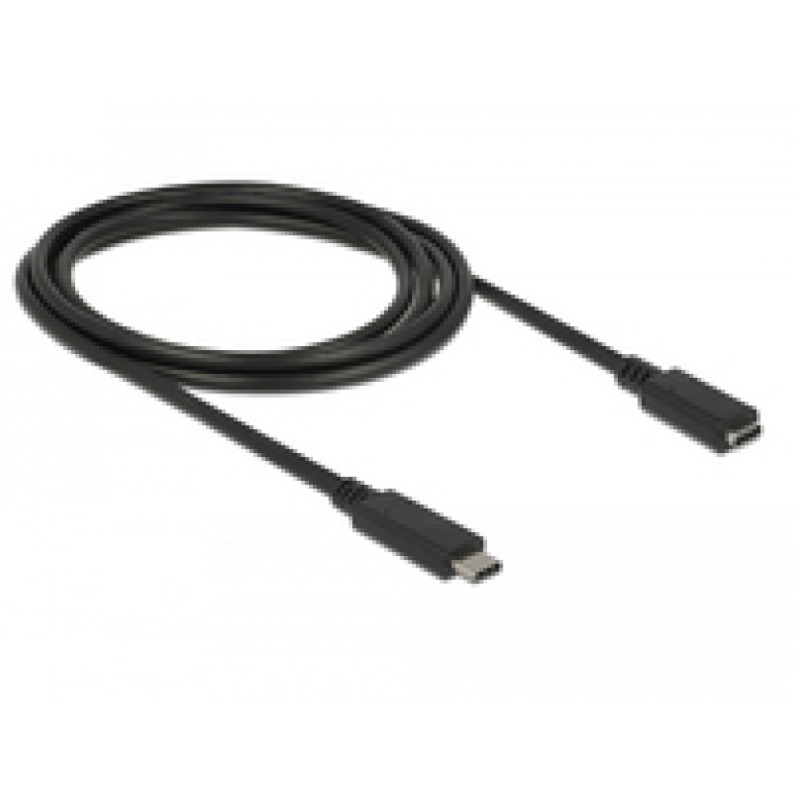 Kabel USB-C => USB-C 3.1 Podaljšek 2,00m 10Gbps 60W Delock (85542) Delock Kabel USB-C => USB-C 3.1 Podaljšek 2,00m 10Gbps 60W Delock (85542)