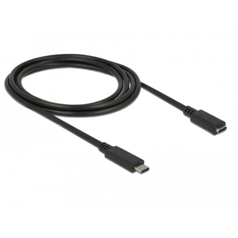 Kabel USB-C => USB-C 3.1 Podaljšek 2,00m 10Gbps 60W Delock (85542) Delock Kabel USB-C => USB-C 3.1 Podaljšek 2,00m 10Gbps 60W Delock (85542)