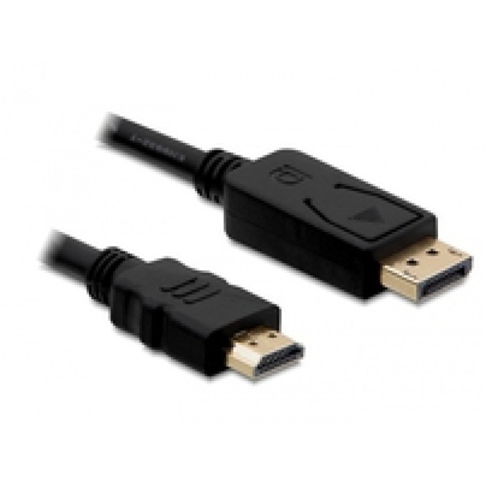 Kabel DisplayPort (m) => HDMI (m) 1,0m Delock 1920x1200 @ 60Hz - črn (82586) Kabel DisplayPort (m) => HDMI (m) 1,0m Delock 1920x1200 @ 60Hz - črn (82586)