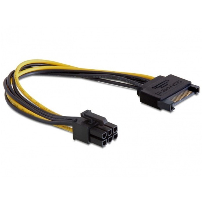 Kabel adapter napajalni SATA => PCI-Express 6 pin DELOCK Kabel adapter napajalni SATA => PCI-Express 6 pin DELOCK