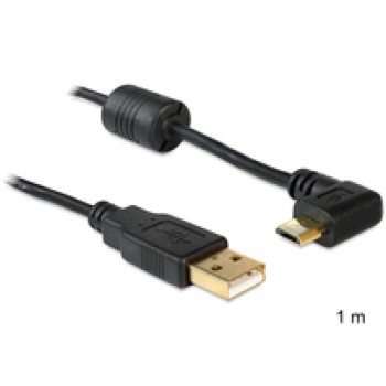 Kabel USB A => B micro 1,0m (za mobitele) kotni-horiz. Delock Kabel USB A => B micro 1,0m (za mobitele) kotni-horiz. Delock