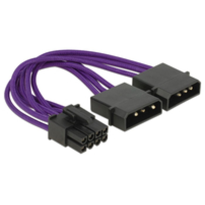 Kabel adapter napajalni MOLEX => PCI-Express 8 pin 0,15m Delock Kabel adapter napajalni MOLEX => PCI-Express 8 pin 0,15m Delock