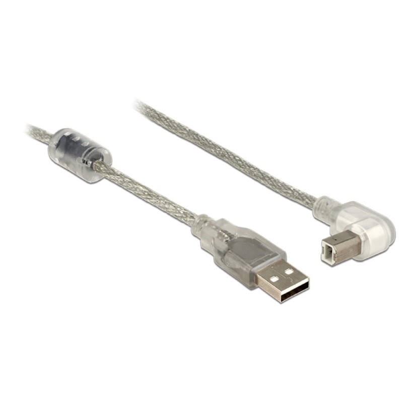 Kabel USB 2.0 A=>B 0,5m Delock dvojno pklopljen kotni Delock Kabel USB 2.0 A=>B 0,5m Delock dvojno pklopljen kotni