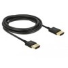 KABEL HDMI/HDMI M/M  0,25m Delock UltraHD 4 K pozlačeni kontakti V2,0