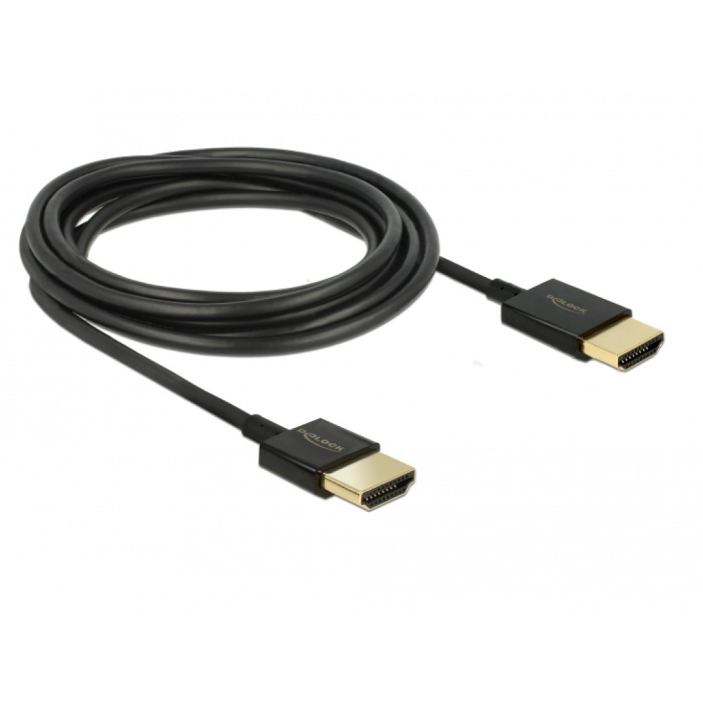 KABEL HDMI/HDMI M/M 0,25m Delock UltraHD 4 K pozlačeni kontakti V2,0 KABEL HDMI/HDMI M/M 0,25m Delock UltraHD 4 K pozlačeni kontakti V2,0