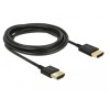 KABEL HDMI/HDMI M/M  0,25m Delock UltraHD 4 K pozlačeni kontakti V2,0