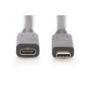 Kabel USB-C => USB-C 3.1 Podaljšek 0,7m 20V/5A (100W) Digitus (AK-300210-007-S) Digitus Kabel USB-C => USB-C 3.1 Podaljšek 0,7m 20V/5A (100W) Digitus (AK-300210-007-S)