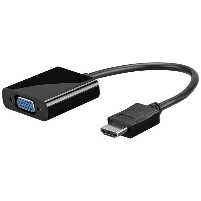 Adapter HDMI (m) => VGA (ž) 15cm Goobay - črn (68793) Goobay Adapter HDMI (m) => VGA (ž) 15cm Goobay - črn (68793)