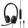 Slušalke žične EPOS naglavne z mikrofonom USB Sennheiser ADAPT 165T USB-C II črne (1000906)