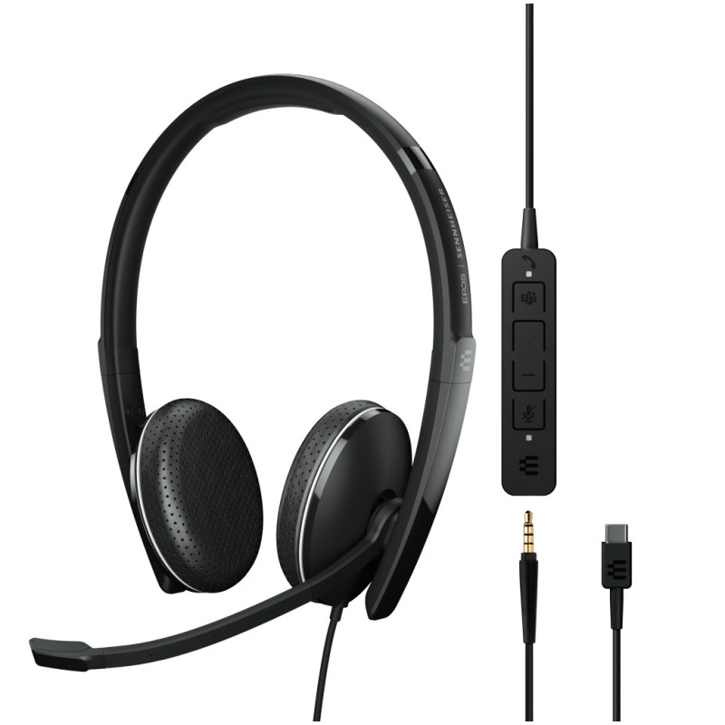 Slušalke žične EPOS naglavne z mikrofonom USB Sennheiser ADAPT 165T USB-C II črne (1000906) Sennheiser Slušalke žične EPOS naglavne z mikrofonom USB Sennheiser ADAPT 165T USB-C II črne (1000906)