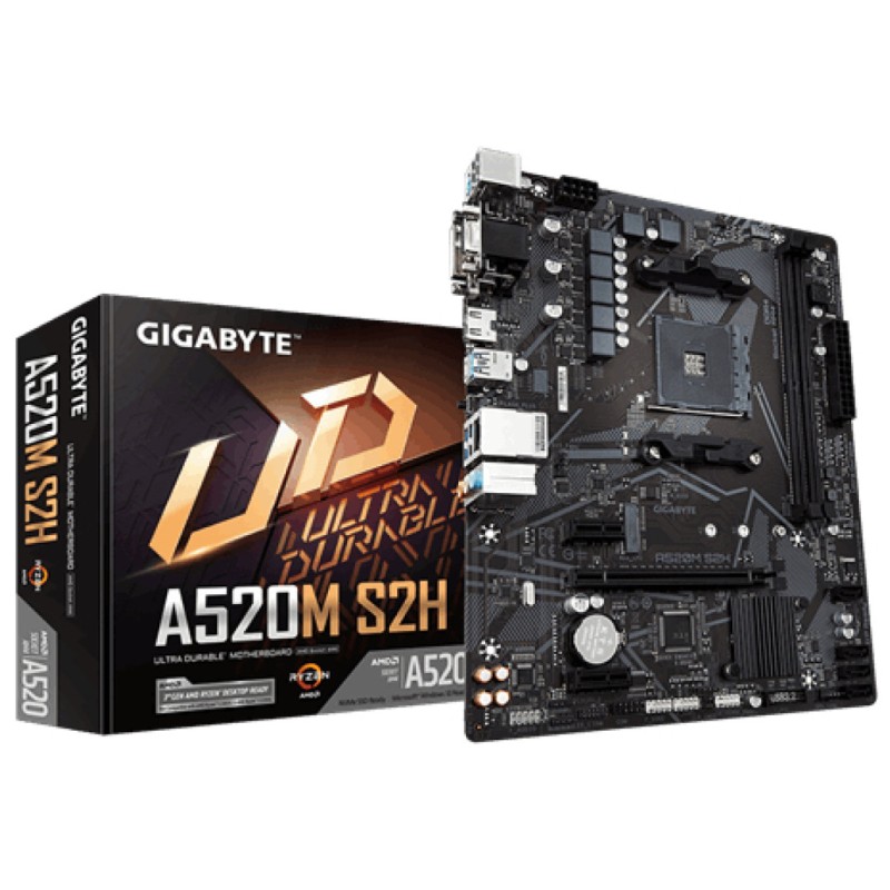 Osnovna plošča AM4 Gigabyte A520M S2H VGA DVI HDMI M.2 GIGABYTE Osnovna plošča AM4 Gigabyte A520M S2H VGA DVI HDMI M.2