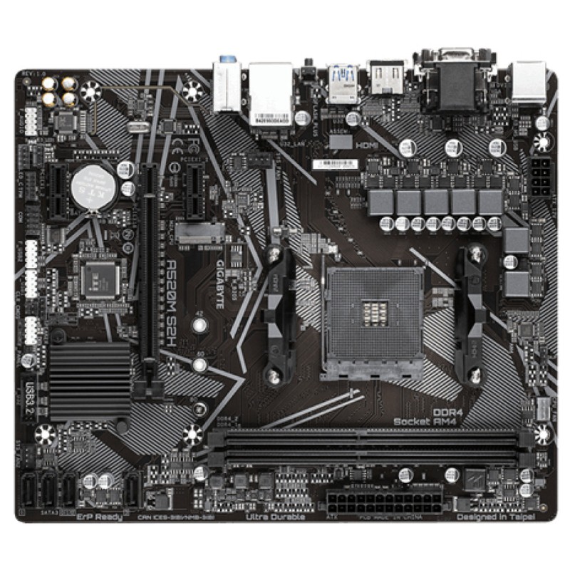 Osnovna plošča AM4 Gigabyte A520M S2H VGA DVI HDMI M.2 GIGABYTE Osnovna plošča AM4 Gigabyte A520M S2H VGA DVI HDMI M.2