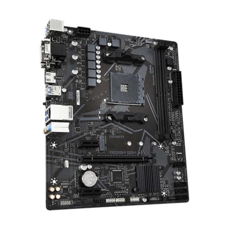 Osnovna plošča AM4 Gigabyte A520M S2H VGA DVI HDMI M.2 GIGABYTE Osnovna plošča AM4 Gigabyte A520M S2H VGA DVI HDMI M.2