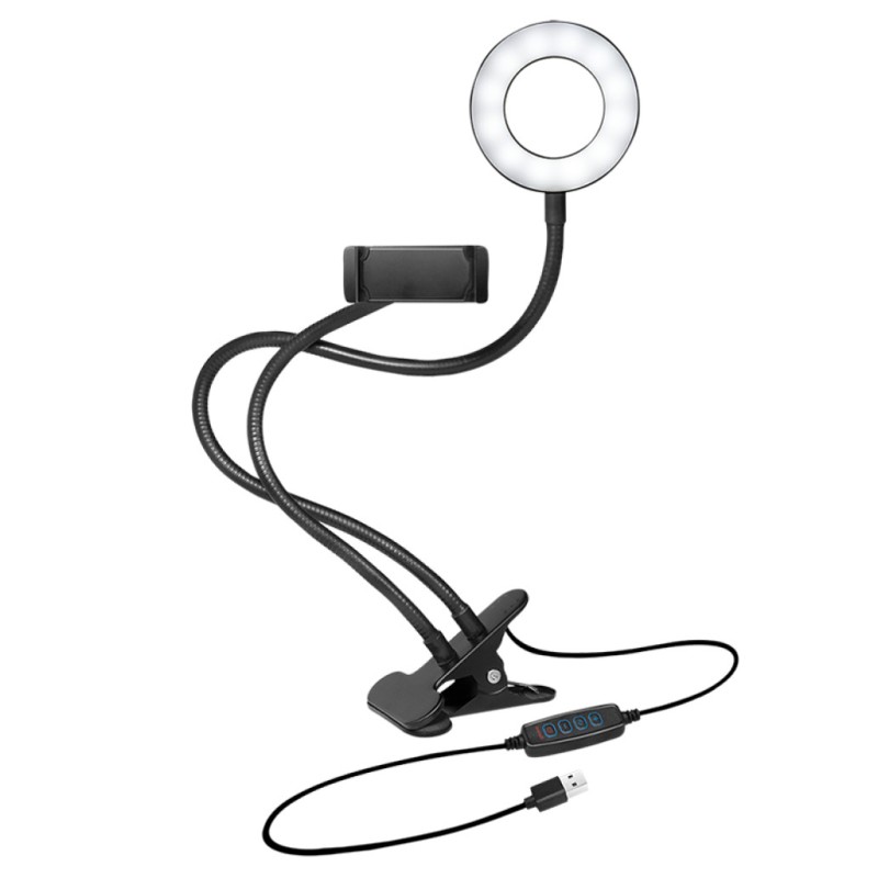 Selfie LED svetlobni obroč Logilink za pametni telefon z nosilcem/sponko (AA0150) EOLS-P LOGILINK Selfie LED svetlobni obroč Logilink za pametni telefon z nosilcem/sponko (AA0150) EOLS-P