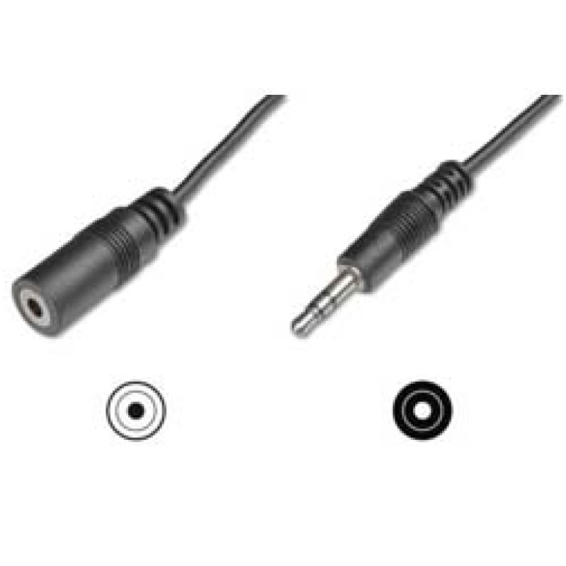 Kabel Audio 3,5mm M => 3,5mm Ž podaljšek 2,50m Digitus (AK-510200-030-S) Digitus Kabel Audio 3,5mm M => 3,5mm Ž podaljšek 2,50m Digitus (AK-510200-030-S)