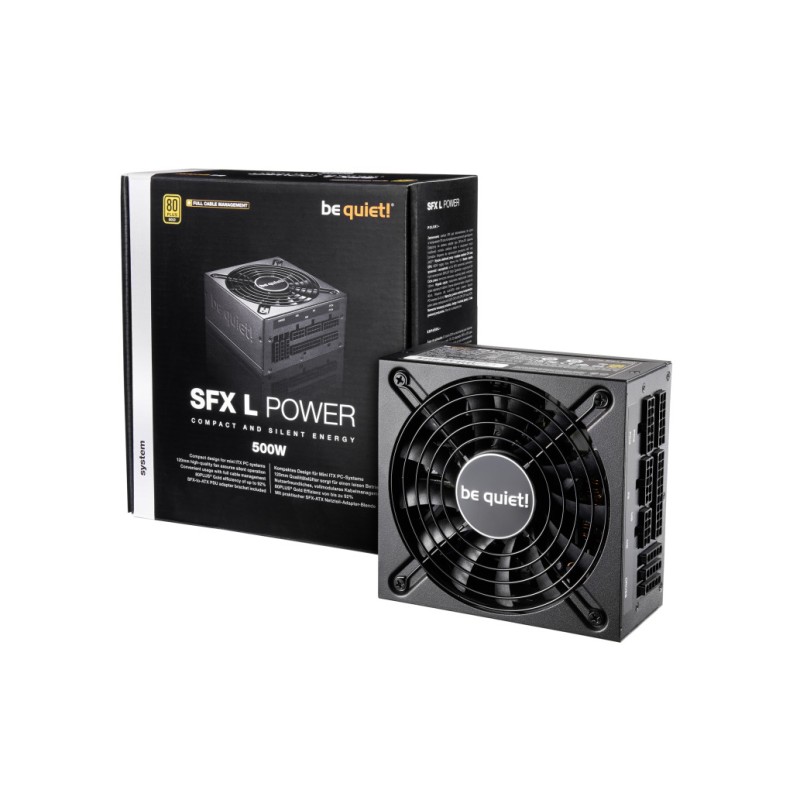 Napajalnik - 500W Be Quiet! SFX L Power 80Plus Gold (BN238) - polno mudularni Bequiet Napajalnik - 500W Be Quiet! SFX L Power 80Plus Gold (BN238) - polno mudularni