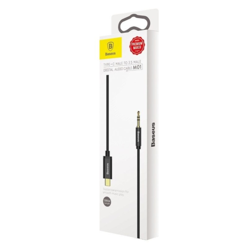 Kabel Audio USB-C M => 3,5mm M 1,2m BASEUS Yiven (CAM01-01) Baseus Kabel Audio USB-C M => 3,5mm M 1,2m BASEUS Yiven (CAM01-01)