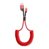 Kabel USB-C => USB-A 2.0 tekstil ovoj 1,00m 5V/2A Baseus spiralni rdeč (CATSR-09)