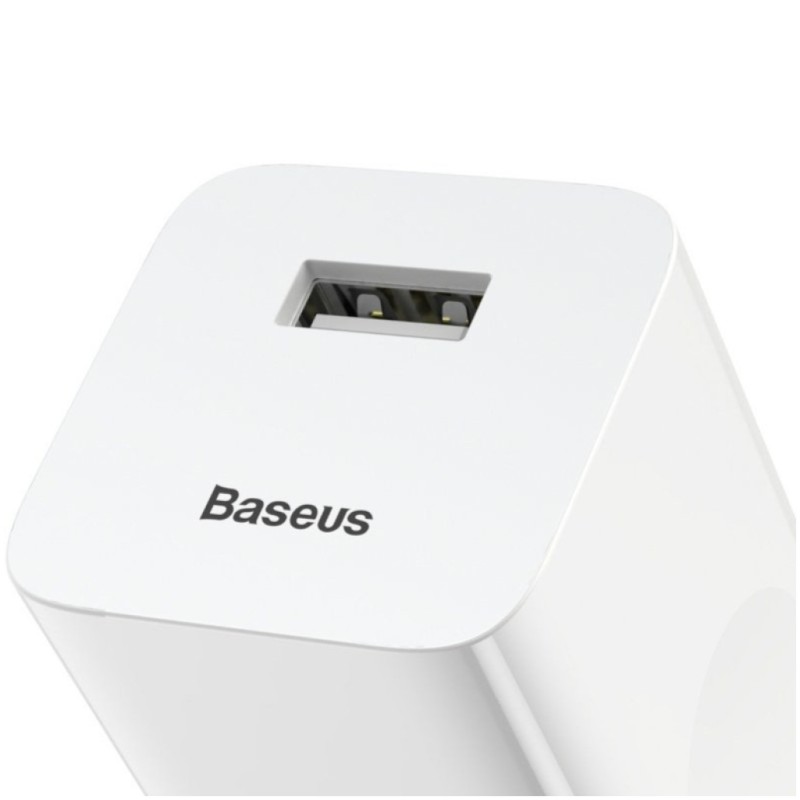 Hišni polnilec 100-240V => 1x USB-A (ž) 24W za mobilni telefon ali tablični računalnik Baseus QC3 - bel (CCALL-BX02) Baseus Hišni polnilec 100-240V => 1x USB-A (ž) 24W za mobilni telefon ali tablični računalnik Baseus QC3 - bel (CCALL-BX02)