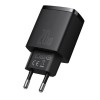 Hišni polnilec 100-240V => 1x USB-A (ž) 1x USB-C 20W za mobilni telefon ali tablični računalnik Baseus PD3 + QC3 - črn (CCXJ-B01) EOLS-P Baseus Hišni polnilec 100-240V => 1x USB-A (ž) 1x USB-C 20W za mobilni telefon ali tablični računalnik Baseus PD3 + QC3 - črn (CCXJ-B01) EOLS-P