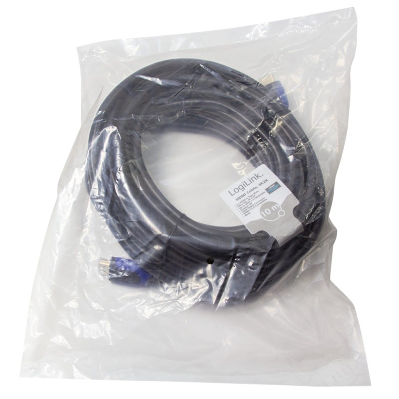KABEL HDMI/HDMI M/M 10,0m LogiLink pozlačeni kontakti V2,0 4K (CH0066) LOGILINK KABEL HDMI/HDMI M/M 10,0m LogiLink pozlačeni kontakti V2,0 4K (CH0066)
