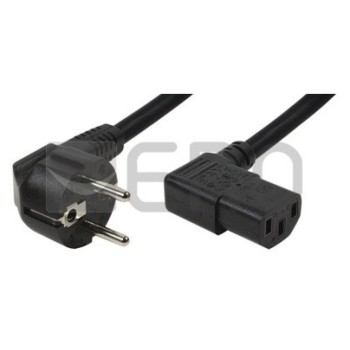KABEL NAPAJALNI 220V 2,00m Schuko - C13 kotni 90° črn LogiLink (CP103)