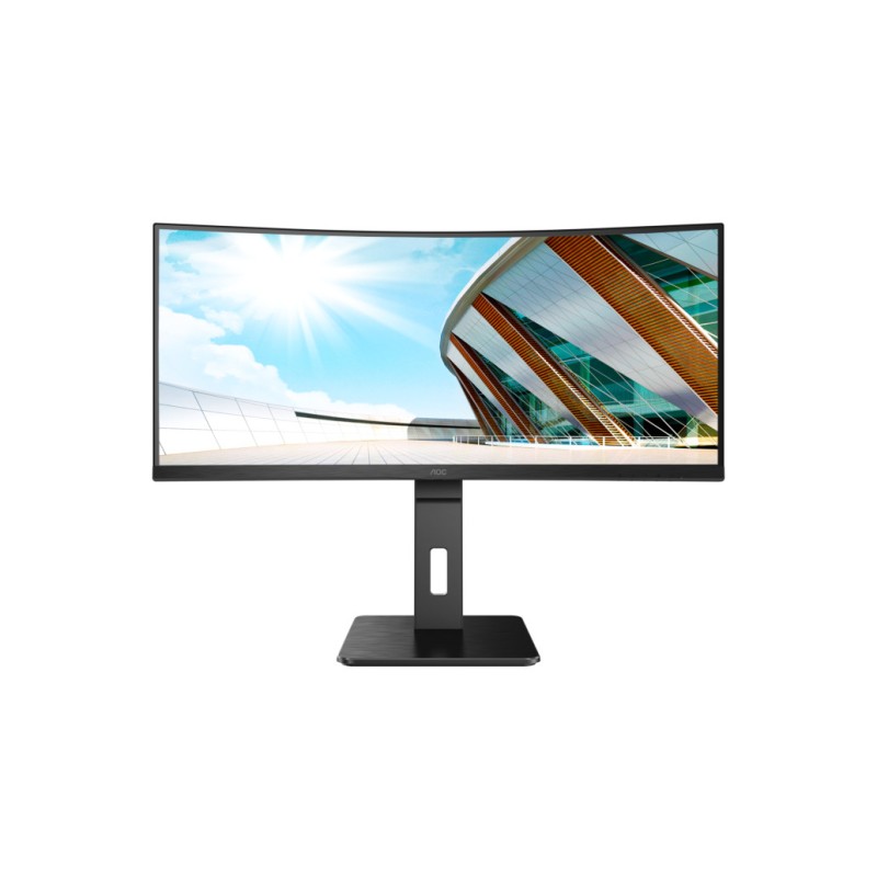 Monitor AOC 86,4 cm (34,0) CU34P2A 3440x1440 Curved 100Hz VA 1ms 2xHDMI DisplayPort 4xUSB3.0 HAS Zvočniki 2x3W  3H sRGB120% AdaptiveSync