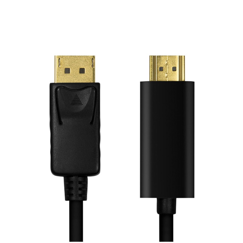 Kabel DisplayPort (m) => HDMI (m) 2,0m LogiLink 4K@30Hz - črn (CV0127) LOGILINK Kabel DisplayPort (m) => HDMI (m) 2,0m LogiLink 4K@30Hz - črn (CV0127)