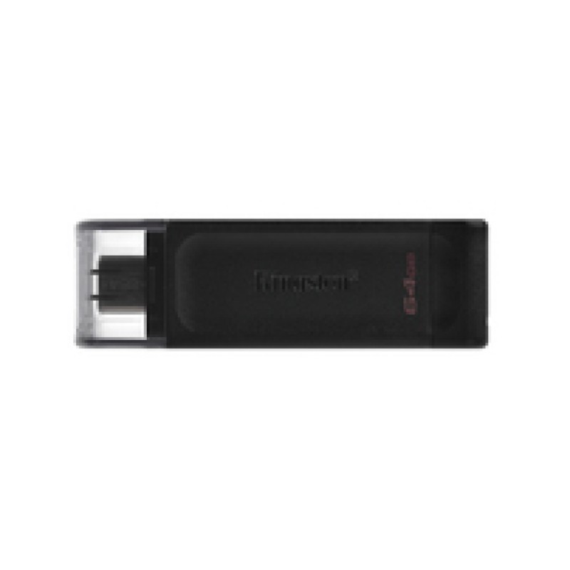Spominski ključek 64GB USB-C Kingston DT70 - plastičen/s pokrovčkom/črn (DT70/64GB) KINGSTON Spominski ključek 64GB USB-C Kingston DT70 - plastičen/s pokrovčkom/črn (DT70/64GB)