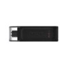 Spominski ključek 64GB USB-C Kingston DT70 - plastičen/s pokrovčkom/črn (DT70/64GB) KINGSTON Spominski ključek 64GB USB-C Kingston DT70 - plastičen/s pokrovčkom/črn (DT70/64GB)