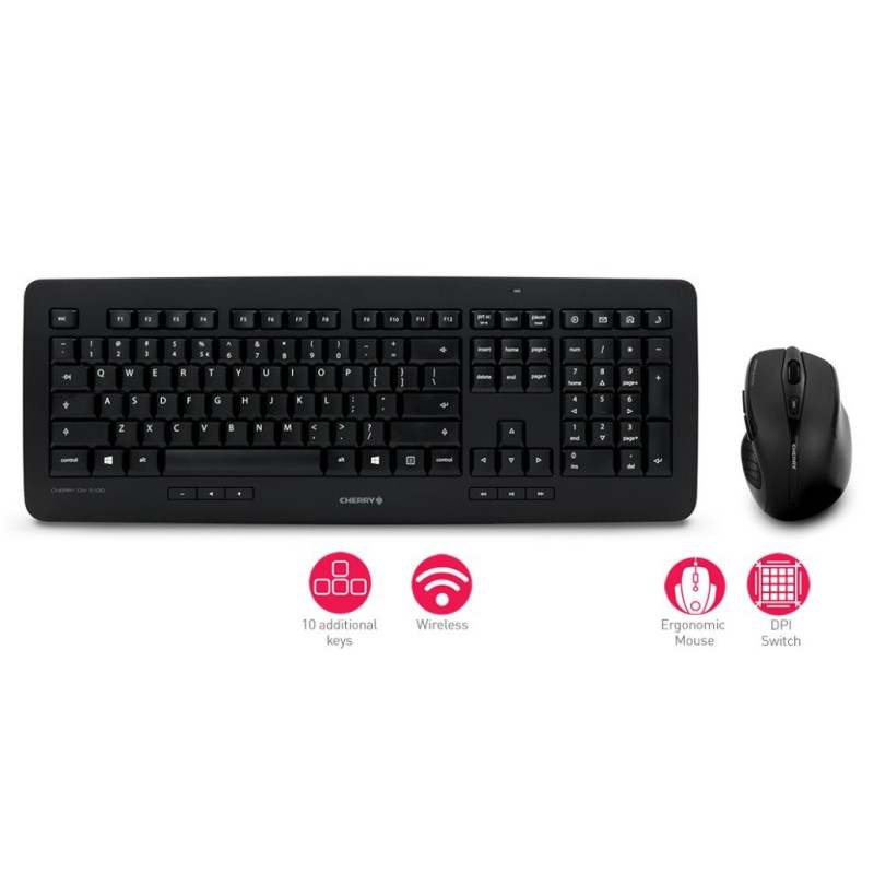 Tipkovnica +MIŠ Cherry Brezžična Desktop DW 5100 SLO (JD-0520SL-2) Cherry Tipkovnica +MIŠ Cherry Brezžična Desktop DW 5100 SLO (JD-0520SL-2)