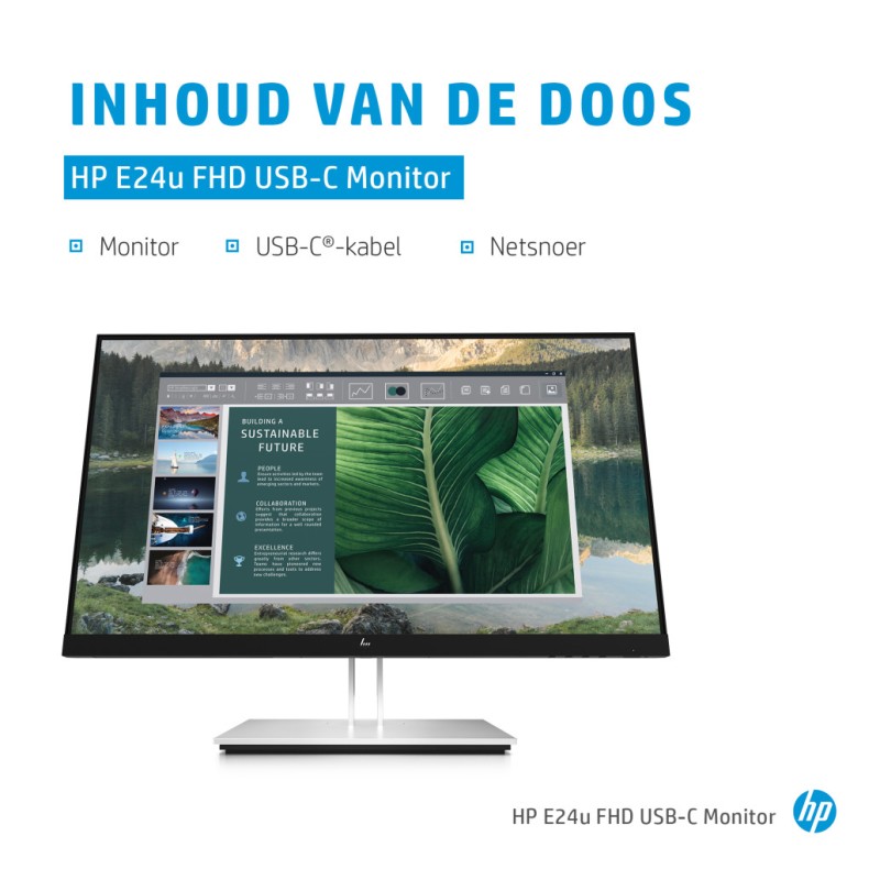 Monitor HP 60,5 cm (23,8) E24u G4 1920x1080 IPS 5ms HDMI DisplayPort USB-C 65W DP-Out 4xUSB3.2 Pivot 3H sRGB99% HP Monitor HP 60,5 cm (23,8) E24u G4 1920x1080 IPS 5ms HDMI DisplayPort USB-C 65W DP-Out 4xUSB3.2 Pivot 3H sRGB99%