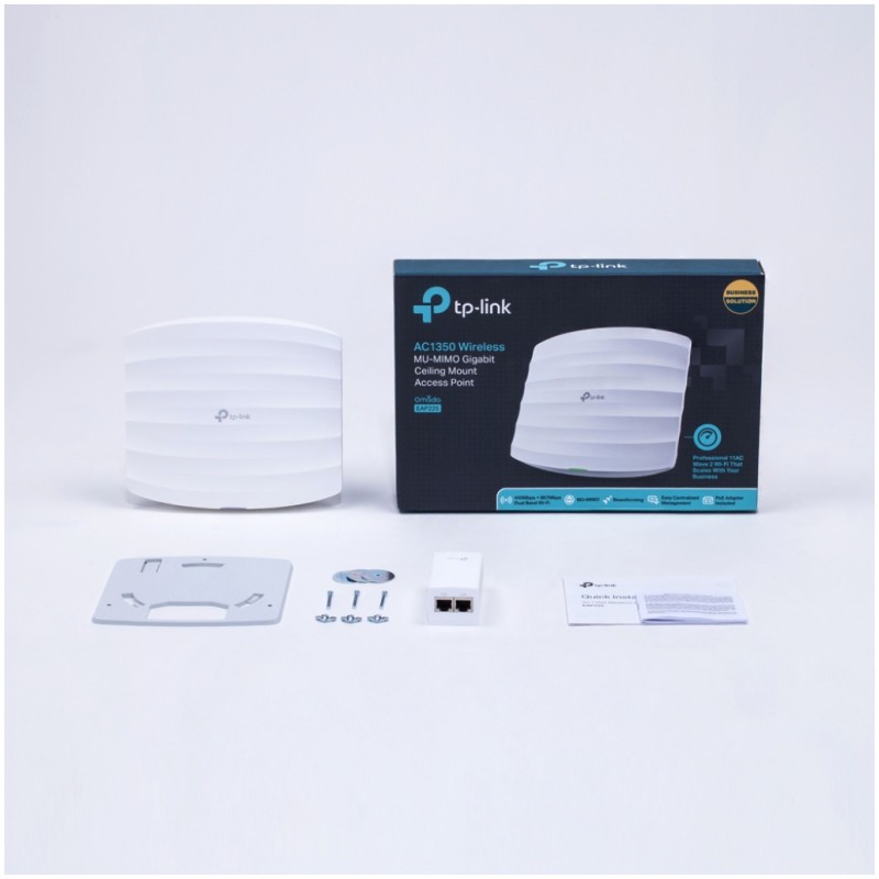 Dostopna točka TP-Link Omada AC1350 867Mbit/s 1xRJ45 MU-MIMO 4x notranja antena (EAP225 AC1350) TP-LINK Dostopna točka TP-Link Omada AC1350 867Mbit/s 1xRJ45 MU-MIMO 4x notranja antena (EAP225 AC1350)