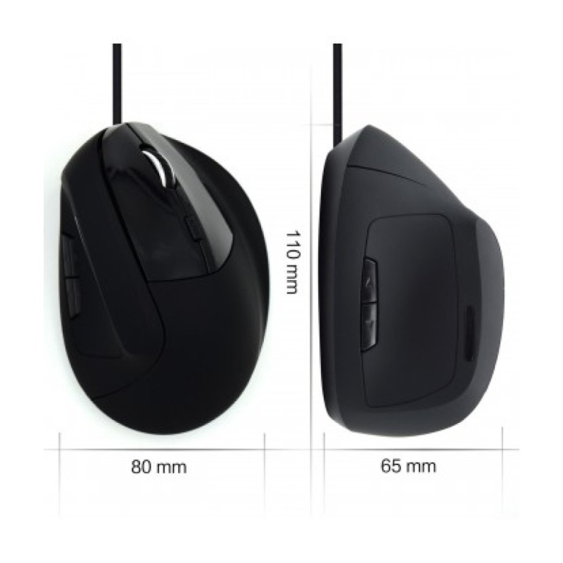 Miš Ewent USB optična Ergonomic Vertical 1800dpi črna (EW3157) Ewent Miš Ewent USB optična Ergonomic Vertical 1800dpi črna (EW3157)