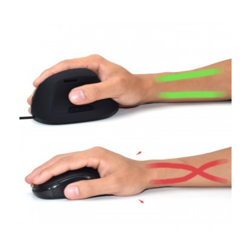Miš Ewent USB optična Ergonomic Vertical 1800dpi črna (EW3157) Ewent Miš Ewent USB optična Ergonomic Vertical 1800dpi črna (EW3157)