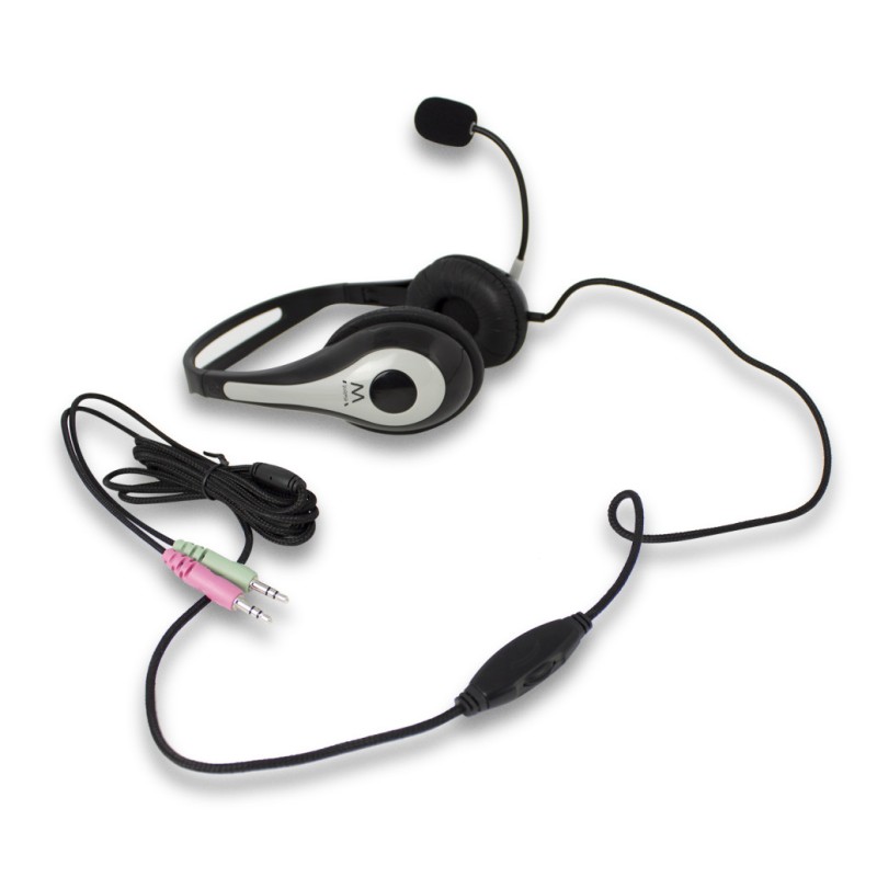 Slušalke žične naglavne 2x 3,5mm stereo Ewent nadzor glasnosti - z mikrofonom (EW3562) Ewent Slušalke žične naglavne 2x 3,5mm stereo Ewent nadzor glasnosti - z mikrofonom (EW3562)