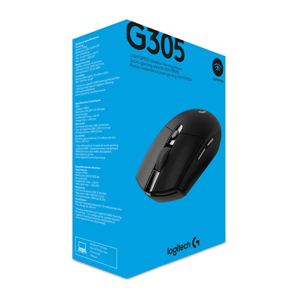 Miš  Logitech Gaming Brezžična G305 LightSpeed črna (910-005283)