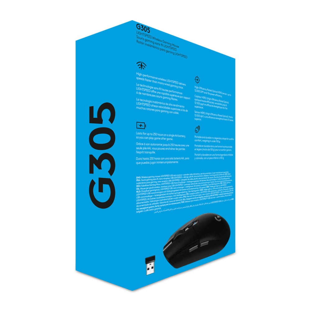 Miš  Logitech Gaming Brezžična G305 LightSpeed črna (910-005283)