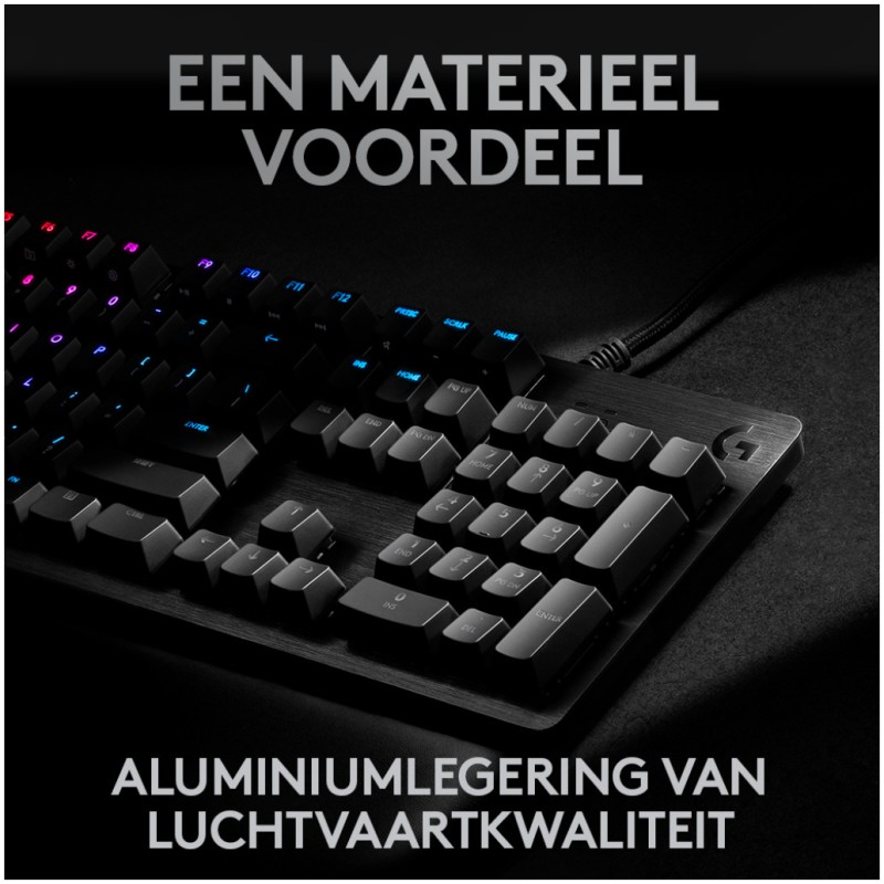 Gaming Tipkovnica Žična Logitech G513 karbon GX Blue (Clicky) US international | SLO gravura črna RGB (920-008934) LOGITECH Gaming Tipkovnica Žična Logitech G513 karbon GX Blue (Clicky) US international | SLO gravura črna RGB (920-008934)
