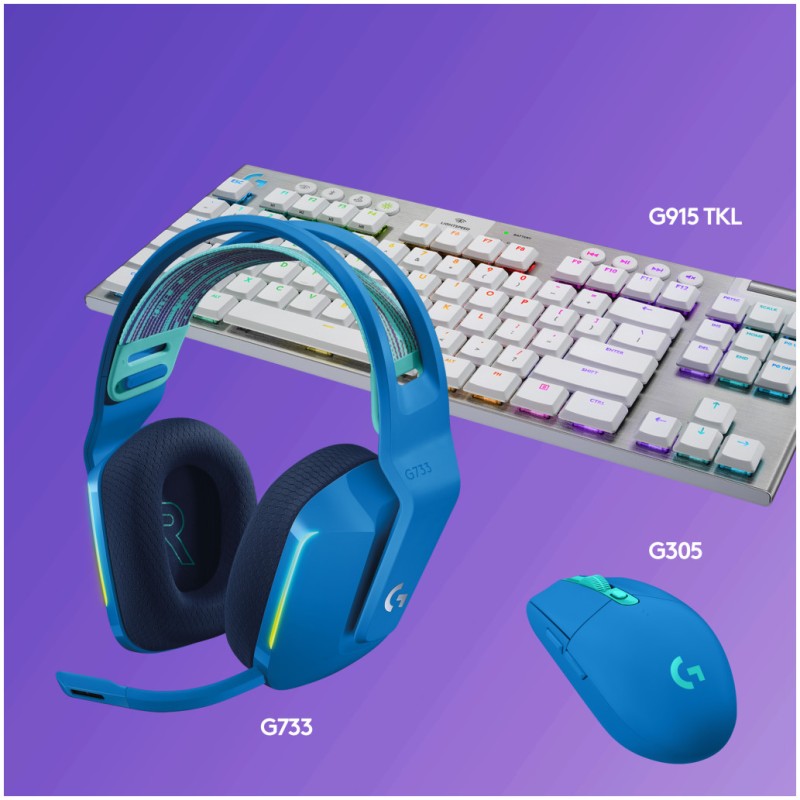 Slušalke gaming Logitech brezžične G733 Lightspeed 2,4Hz - modre (981-000943) LOGITECH Slušalke gaming Logitech brezžične G733 Lightspeed 2,4Hz - modre (981-000943)