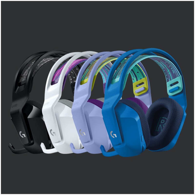 Slušalke gaming Logitech brezžične G733 Lightspeed 2,4Hz - modre (981-000943) LOGITECH Slušalke gaming Logitech brezžične G733 Lightspeed 2,4Hz - modre (981-000943)