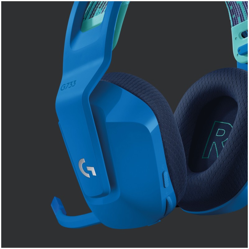 Slušalke gaming Logitech brezžične G733 Lightspeed 2,4Hz - modre (981-000943) LOGITECH Slušalke gaming Logitech brezžične G733 Lightspeed 2,4Hz - modre (981-000943)